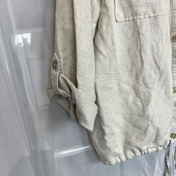 Liz Clairborne linen short sleeve button down XXL safari outdoor farmhouse - Picture 7 of 13